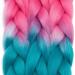 Tess Braids Extensions Blue 60 cm | Jumbo KanCalon Ombre Hair Braids for Box Braids - 100g Bundle (1 Piece Rosa/Blue) - Buy Online on GoSupps.com
