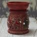 Hand Painted Red Elephant Soapstone Oil Burner Aroma Diffuser | Jali Work Tea Light Holder for Aromatherapy - Buy Online on GoSupps.com