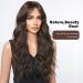 HAIRCUBE Long Brown Wavy Wig for Women | Synthetic Hair Wig with Bangs | Everyday Style & Comfort - Buy Online on GoSupps.com