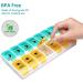 GoGooda XL AM PM Weekly Pill Organizer - Yellow-Green | 2 Times a Day Vitamin Container & Medicine Holder - Buy Online on GoSupps.com