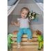 Crinkle & Teething Dinosaur Lovey Toy | Baby Sensory Square 8X8 with Ribbon Tags - Buy Online on GoSupps.com