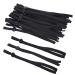 100 Pieces Black Sewing Elastic Band Cord with Adjustable Buckles, Adult Children Stretchy Face Cover Earloop Earmuff Strap String Rope for DIY Making Black 100