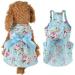 HshDUti Sweetie Bowknot Dog Dresses For Small Dogs Cats Princess Doggie Shirts Girls Puppy Shirt Spring Summer Dog Clothes Flower Print Cotton Dog Costume Outfit Blue S S Blue - Buy Online on GoSupps.com