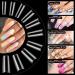 500 Pieces Artificial Nail Tips - Complete Cover French Form Nails in 10 Sizes for Women | Transparent Fake Nails for Salons & DIY - Buy Online on GoSupps.com