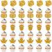 Qertesl 25PCS Thanksgiving Cupcake Toppers Turkey Maple Pumpkin Fall Themed Cake Topper Thanksgiving Party Cake Decorating Harvest Season Cake Decorating Cupcake Dessert Picks Gold4 - Buy Online on GoSupps.com