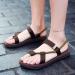 CLSQLXYJZC Men's Summer Toe Separate Flat Flip Flops for Plantar Fasciitis Correction - Brown, 24cm - Buy Online on GoSupps.com