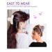 Olldag 4 PACK Large Hair Claw Clips Faux Fur Plush Hair Catch Barrette Jaw Clamp for Women (4.7 inch) - Black, White, Purple, Khaki - Buy Online on GoSupps.com