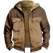 Hanxiulin Oversize Plush Jacket | Warm Lined Fleece Cardigan for Men | Lightweight Quilted Winter Coat in Khaki & Color Variants | XXL Size Available - Buy Online on GoSupps.com