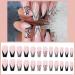 Ready to Wear Nails Press On Nails Kit - Finished Nail Set Fake Nails with Designs with Nail Glue Nail File French Snake False Nails Pink and Black Design Nicything Jp0474-08 - Buy Online on GoSupps.com
