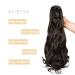 Buy 50cm Medium Brown Curly Ponytail Hair Extensions - Claw Clip Synthetic Braid for Women | Long Wavy Hair - Buy Online on GoSupps.com