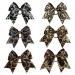 Xansema 8 Inch Sequins Hair Bow Elastic Tie - Black Silver | Large Cheer Bow Ponytail Holder for Women, Girls, Kids, Teens - Buy Online on GoSupps.com