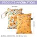 Maeau 2 Pack Wetbags for Cloth Diapers | Reusable & Washable Wet Bag for Baby Gym & Kindergarten - 18x25cm - Buy Online on GoSupps.com