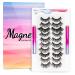 Magnetic Eyelashes Kit  Lashes Natural Look  Reusable False Eyelashes  Magnetic Eyelashes with Eyeliner  2 Magnetic Eyeliners & Tweezers