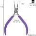 Beadsmith Flat Nose Pliers 4.5 inches - Purple Vinyl Grip Handle, Double Leaf Springs - Jewelry Making Tool - Buy Online on GoSupps.com