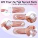Gel Nail Polish Kit for French Tips Sheer Pink & White Nail Polish French Manicure Set with Nail Stamper Soak Off UV Nail Polish Manicure Tool for Women DIY at Home Color: Nude Pink - Buy Online on GoSupps.com