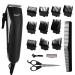 CkeyiN Hair Cutting Kit for Men Professional Corded Clippers Barbers Grooming kit Easy Haircut Beard Trimmer with Guide Combs Black Bronze