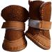 GabeFish Puppy Cozy Winter Boots | Anti-Slip Velcro Snow Shoes for Small Medium Pets - 5lb Brown - Buy Online on GoSupps.com