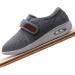 Men's Warm Plush Fleece Diabetic Shoes | Adjustable Straps Non-Slip Orthopedic Footwear for Elderly Pain Relief & Swollen Feet - Size 6 Gris - Buy Online on GoSupps.com