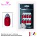 Shop Red Silver Stiletto Almond False Nails - 24 Bling Art Artificial Nails with Glue for Perfect Manicure | International Shipping Available - Buy Online on GoSupps.com
