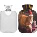 Large 2L Christmas Hot Water Bottle with Soft Fleece Cover - Red | Ideal for Hot & Cold Compresses - Shop Internationally - Buy Online on GoSupps.com