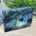 Crystal Hole Natural Sphere Blue Light Labradorite Slab Stone Natural Slice Crystal Yellow Feng Shui Minerals Ornaments Home Decoration 1pc Crystal Hole 320-350g - Buy Online on GoSupps.com
