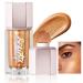 Liquid Highlighter Makeup - Shimmer Cream Highlighter - Long Lasting Highlighter Makeup Stick - Smooth Lightweight Waterproof - Face Body Natural Shimmer with Built-in Sponge (03 Liquid Gold)