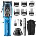 KEMEI Professional Hair Clippers for Men Cord/Cordless Hair Cutting Kits Hair & Beard Trimmer Adjustable Barber Clippers with USB Rechargeable KM-1763