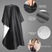 Waterproof Barber Cape Set with Snap Closure - 12 Pcs Hair Cutting Capes for Salon, Men, Women, Kids - Black, 59 x 47 Inch - Buy Online on GoSupps.com