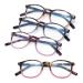 EYEGUARD 4 Pack Reading Glasses Blue Light Blocking Spring Hinge Women Readers (4 Pack Mix, 1.75) 4 Pack Mix 1.75 x
