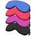 Barlixy Silk Sleep Mask for Women Super Soft Eye Mask for Men 4 Packs Blindfold Adjustable Eyeshade Red Purple Blue Black