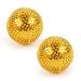 Layhou 2 pieces Magnetic acupressure balls hedgehog massage ball magnetics spiked massage ball - large 56mm diameter - acupressure massage device (gold (56mm))