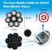 8D Electric Razor Head Replacement Blades for Bald Men Universal 8 Head Shaving Blades for 5 6 & 7 Head Shavers (Black) - Buy Online on GoSupps.com