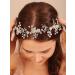 Deniferymakeup Silver Crystal Headband Rhinestone Hair Vine Rhinestone Hair Piece for Wedding Brides Bridesmaid - Buy Online on GoSupps.com