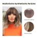 Buy Testar Short Brown Wig with Ombre Gray Blonde Hair | Natural Wavy Bob Synthetic Wig for Women & Girls | Perfect for Daily & Party Wear - Buy Online on GoSupps.com