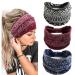 Generse Headbands Women Wide Headbands Boho Hairbands Knot Elastic Running Yoga Hairbands (3 Pack)