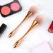 2-Piece Large Mineral Powder & Nail Kabuki Makeup Brush Set - Soft Fluffy Brushes for Full Coverage Loose Powder, Bronzer & Blush - Rose Gold - Buy Online on GoSupps.com
