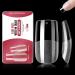 500 pieces of nail tips wrong nails tip set full cover tips for gelails clear acrylic nails artificial fingernails 12 sizes for nail studios and DIY nail art (medium square) 500PCS square