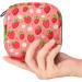 Strawberry Flower Pattern Sanitary Napkin Storage Bag - Menstrual Pouch for Women and Teen Girls - Portable Period Kit Organizer - Buy Online on GoSupps.com