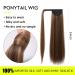 Oefei Ponytail Extension with Brown Highlights - 24 Inch Synthetic Braid with Velcro Fastener for Natural Look - Women s Hair Accessories - Buy Online on GoSupps.com