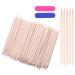 Luckaide rose wood stick manicure 202 pieces rosewood sticks double -sided orange wooden sticks nail shaver wood sticks for manicure art pedicure nail skin care with 2 nail files