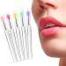 Cobee Soft Lip Brushes soft make -up lip brush 5 pieces silicone lipstick brush with cover lipstick applicator cosmetic rods reusable lip peeling applicator