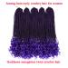 5 Packs 18 Inch Box Braids Crochet Hair with Curly Ends in 1B/Purple | Synthetic Extensions for Women - Goddess Senegalese Twist - Buy Online on GoSupps.com