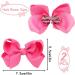 2Pcs Dark Pink Ribbon Hair Bow Clips for Girls and Women - 3 inch Ponytail Holder with Duckbill Clip - Buy Online on GoSupps.com