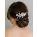 SWEETV Rhinestone Wedding Clip | Handmade Silver Bridal Comb Hair Clip & Flower Headpiece for Women - Perfect for Special Occasions - Buy Online on GoSupps.com