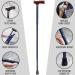 DMI Designer Folding Cane - Adjustable, Ergonomic Wood Handle, FSA/HSA Eligible - Blue Ice - Buy Online on GoSupps.com