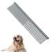 1 x Pet Comb Metal Stainless Steel Pet Grooming Comb Rust Resistant Comb Row Teeth Pet Comb Large Medium Small Dogs Cats Fur Detangling Tool Pets Single Piece