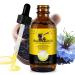 Organic Black Seed Oil - 100% Pure Natural & Cold Pressed Liquid Black Cumin Seed Oilwith Omega 3 6 9 Antioxidant and Thymoquinone for Hair Growth