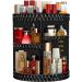 360 Rotating Makeup Organizer, 7 Layers Large Capacity Cosmetic Storage, Acrylic Makeup Organizers, Black 360 Makeup Organizer, Fits Makeup Brushes, Lipsticks, Bathroom, Vanity, Acrylic Black