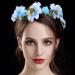 Lurrose Flower Head Wreath Floral Crown Headpiece Flower Headband with Adjustable Ribbon for Party Wedding Festival Sky blue - Buy Online on GoSupps.com