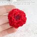 Vintage Red Peony Flower Hair Pin | Artificial Fascinator Clip for Women | Floral Hair Barrette Accessory - Buy Online on GoSupps.com